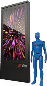 Totem LED sur pied Monobloc